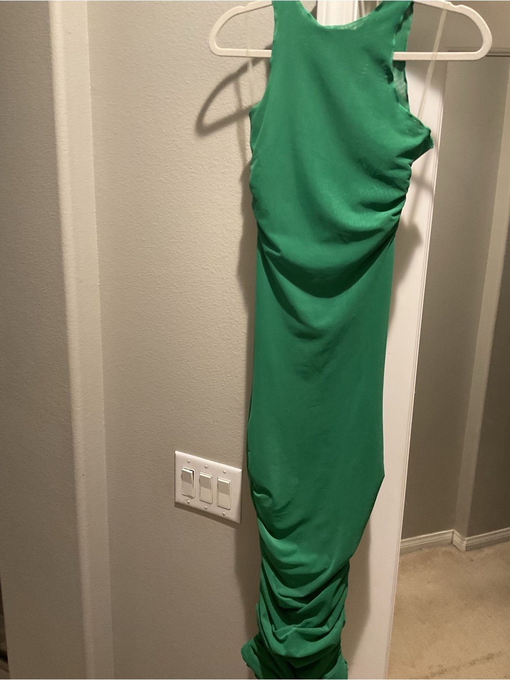 SNDYS Racer Ruched Maxi Dress In Green - Picture 6 of 6
